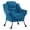Blue-Foundation, variant on Lazy Chair Modern Large Accent Lounge Armchair with Side Pocket, Comfy Leisure Sofa Reading Chair, for Bedroom, Living Room, Dorm Rooms and Office