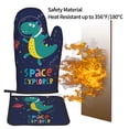 thumbnail image 5 of KLL Dinosau Space Explorer Pattern Oven Mitts and Pot Holders 2pcs Sets for Kitchen, Oven Mitt Heat Resistant 536°F, Oven Gloves for Kitchen,Cooking and Baking, 5 of 7