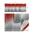 thumbnail image 2 of Curtain Valance for Windows Modern Red Grey Abstract Geometric Art Kitchen Valances Rod Pocket Short Curtains,Ombre Minimalism Window Treatment Panel for Living Room Bathroom Bedroom 42x12in, 2 of 8