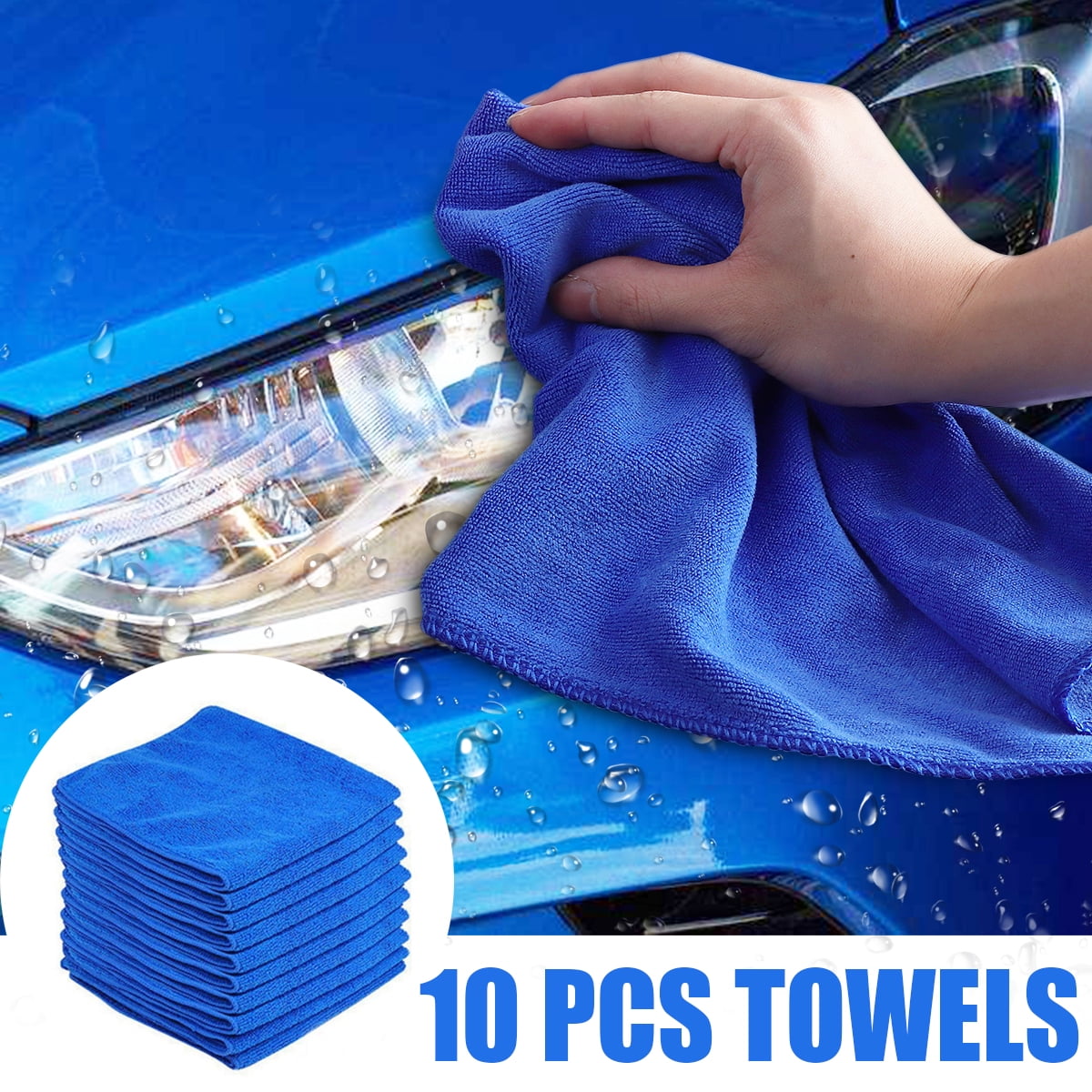 10pcs-Microfiber Cleaning Cloth Towel Rag Car Polishing No Scratch Detailing 