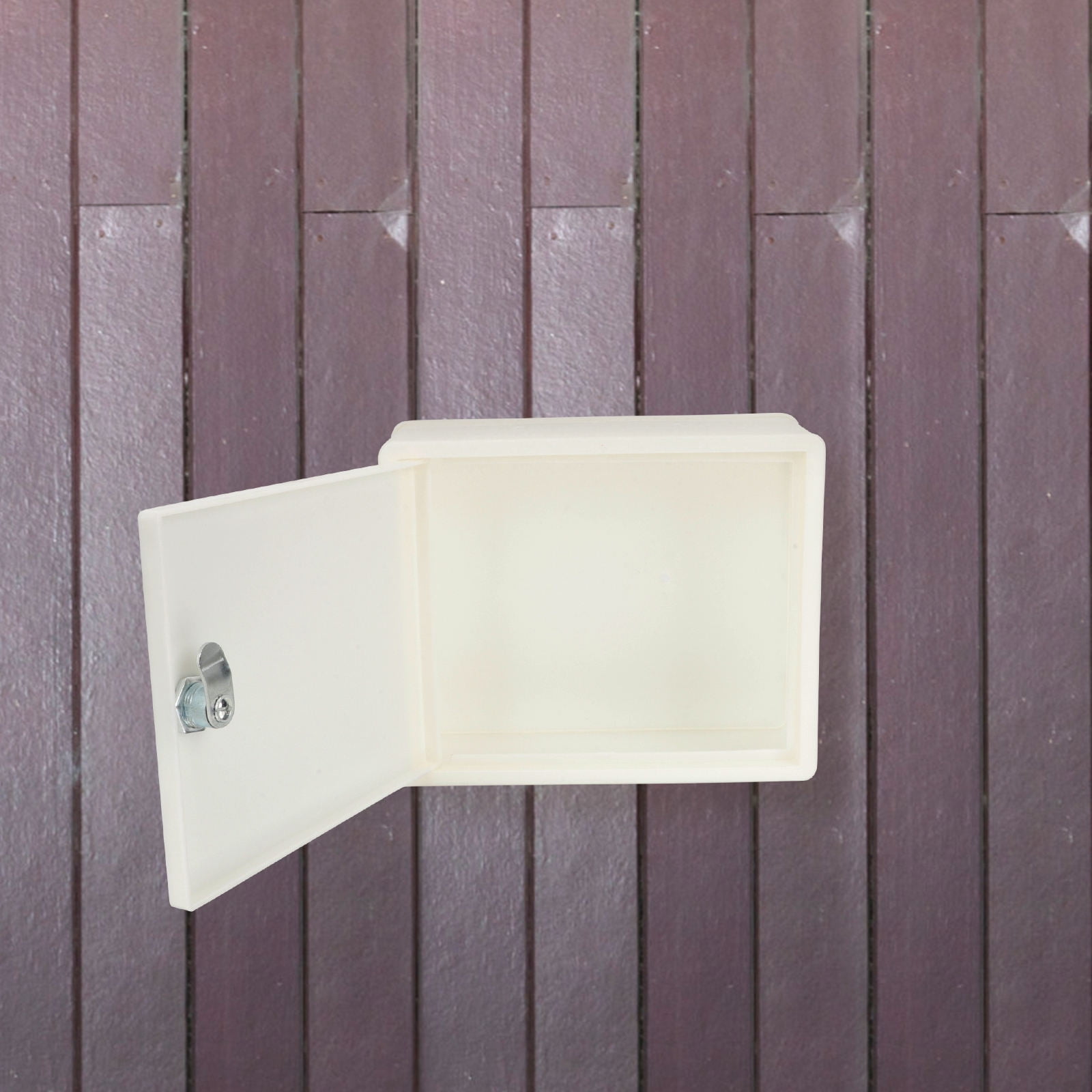 TOYMYTOY White Locking Mailbox Wall Mount with Plastic Body for Secure Outdoor Storage