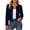Navy, variant on Cropped Jacket for Women Long Sleeve Pleated Cardigan Coats Fall Casual Solid Color Buiness Work Coats,Navy