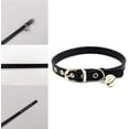 thumbnail image 3 of Collar clásico de piel con cascabeles, ideal para perros pequeños o gatos. Collar ajustable de 15 a 21 cm de largo y 1 cm de ancho, color negro., 3 of 5