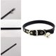thumbnail image 3 of Collar clásico de piel con cascabeles, ideal para perros pequeños o gatos. Collar ajustable de 15 a 21 cm de largo y 1 cm de ancho, color negro., 3 of 5