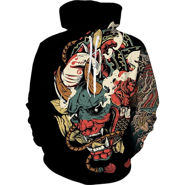 WILLBEST Sudaderas Deportivas Hombre 2023 Otoño/Invierno 3D Impresión Digital Sudadera con Capucha para Hombre y Mujer Top para Pareja Grande