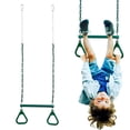 thumbnail image 3 of Barra de columpio trapecio Cola con anillos de gimnasia, 3 of 8