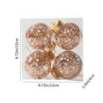 Hwkond Christmas Ball Ornaments 12.36in/4pc New Christmas Balls