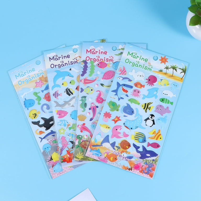 3D Stickers for Kids & Toddlers 760 Puffy Stickers, Pack for Scrapbooking Bullet Journal Including Animal, Numbers, Fruits, Fish, Dinosaurs,Planet