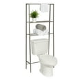 thumbnail image 2 of Honey-Can-Do Steel 2-Shelf Over-The-Toilet Space Saver with Towel Rack, Satin Nickel, 2 of 7