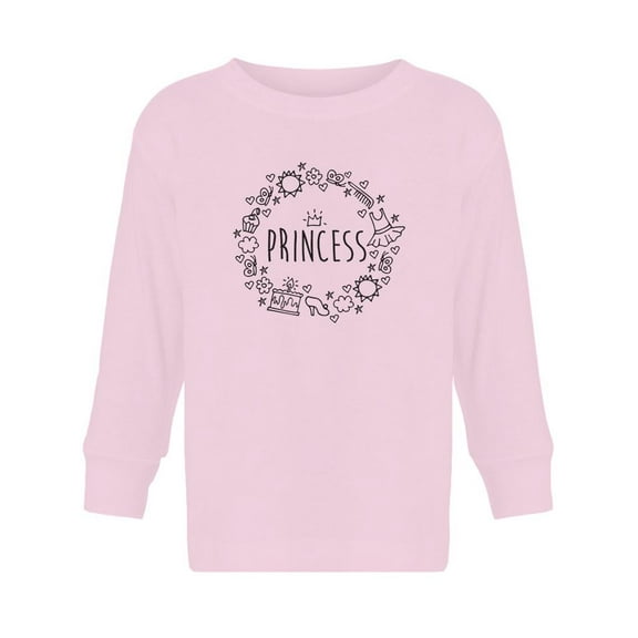 "princess" Cute Doodles. Long Sleeve Toddler -Image by Shutterstock, 2 Toddler