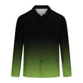 thumbnail image 4 of DDAPJ pyju Big and Tall Button Down Shirts for Men Gradient Print Long Sleeve Shirt Western Cowboy Shirts Lightweight Collared Tops with Pockets Army Green M, 4 of 6