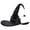 Dark Gray, variant on halloween hats for women, Halloween Witch Hat Pointed Crinkled Wide Brim Cos-tume AccessoryBlack
