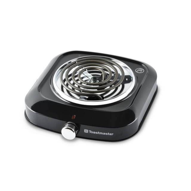 Toastmaster Electric Single Burner with Coil Top and Chrome Knob