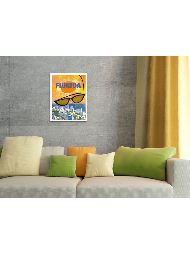 Miami Florida - The Sunshine State - Vintage Travel Poster by