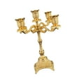 thumbnail image 2 of Dualoai 5 Arm Candelabra Candle Stand Tapered Candle Holder Centerpiece Candlestick Holder Table Candelabrum for Kitchen Counter Home Gold, 2 of 9