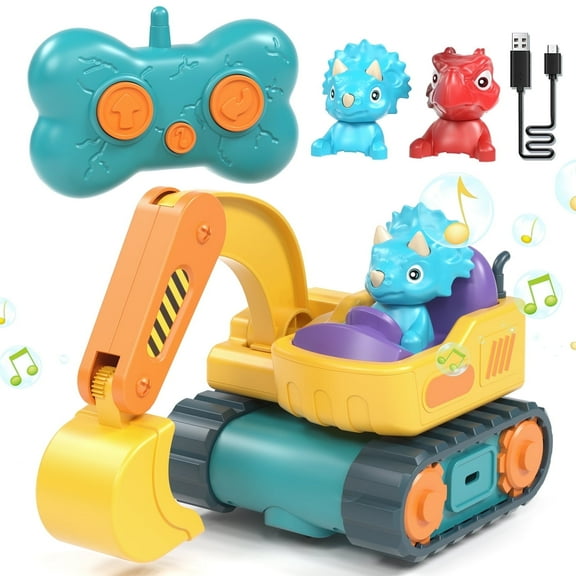 Remote Control Car for Toddlers, Rechargeable RC Cars for Toddler Toys 2-3, Toys for Ages 2-4 Dinosaur with Music, 2 3 4 Year Old Boy Toys