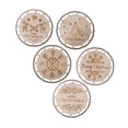 thumbnail image 2 of HILABEE 6Pcs Christmas Macrame Ornaments Crafts Pendants Wood Discs DIY Hanging Pendants for Boho Decor Wedding Christmas Decorations Set F, 2 of 8