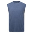 thumbnail image 4 of Afdoent Tank Tops Men Summer Fitness Broad Shoulder Casual Loose Fit Running Sleeveless Tank Top Beach Vacation, 4 of 5