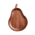 thumbnail image 3 of Plato de madera Bandeja de madera para servir Bandeja de café y té Organizador Bandeja decorativa Madera En forma de pera, 3 of 9