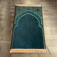 thumbnail image 2 of thinsony Prayer Rug Decoration Exquisite Polyester Nonslip for Eid Travel Meditation Green, 2 of 9