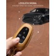 thumbnail image 4 of Hyundai Key Fob Cover with Leather Keychain, Car Key Fob Case Holder Compatible for Tucson Sonata Santa Fe Cruz Palisade 2020-2024, 4 of 7