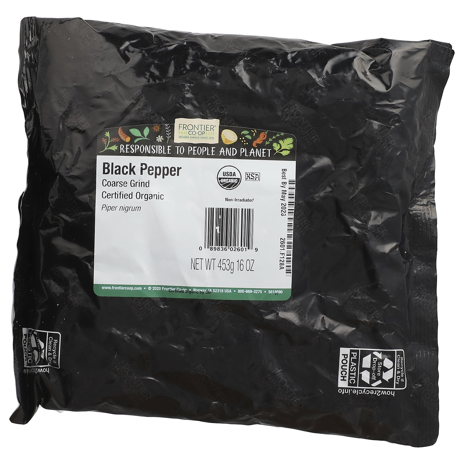 Frontier Herb Pepper Blk Org 16 OZ (Pack of 1)