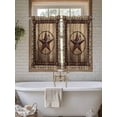 thumbnail image 7 of Tier Curtains 45 Inches Long, Western Farmhouse Window Treatment Curtain Drapes, Primitive Rustic Country Retro Texas Star Small Curtain Drapes for Bathroom Laundry Room, 27.5"x45", 2 Panels, 7 of 7
