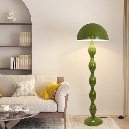 Elinkume Mushroom Floor Lamp, Modern Design Lamp for Living Room, L 15.7* H 59 inches (Green)
