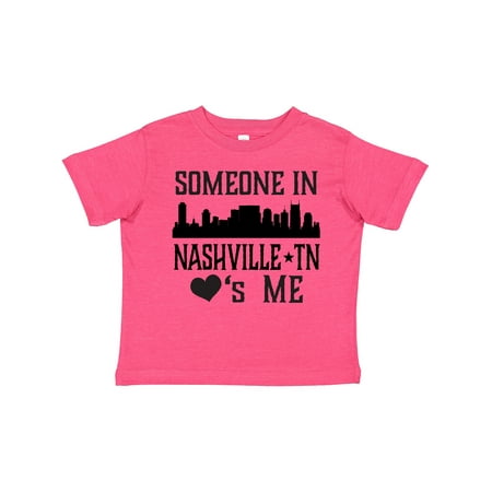 

Inktastic Nashville Tennessee Someone Loves Me Skyline Gift Toddler Boy or Toddler Girl T-Shirt