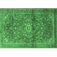thumbnail image 1 of Ahgly Company Indoor Rectangle Medallion Emerald Green Traditional Area Rugs, 5' x 7', 1 of 4