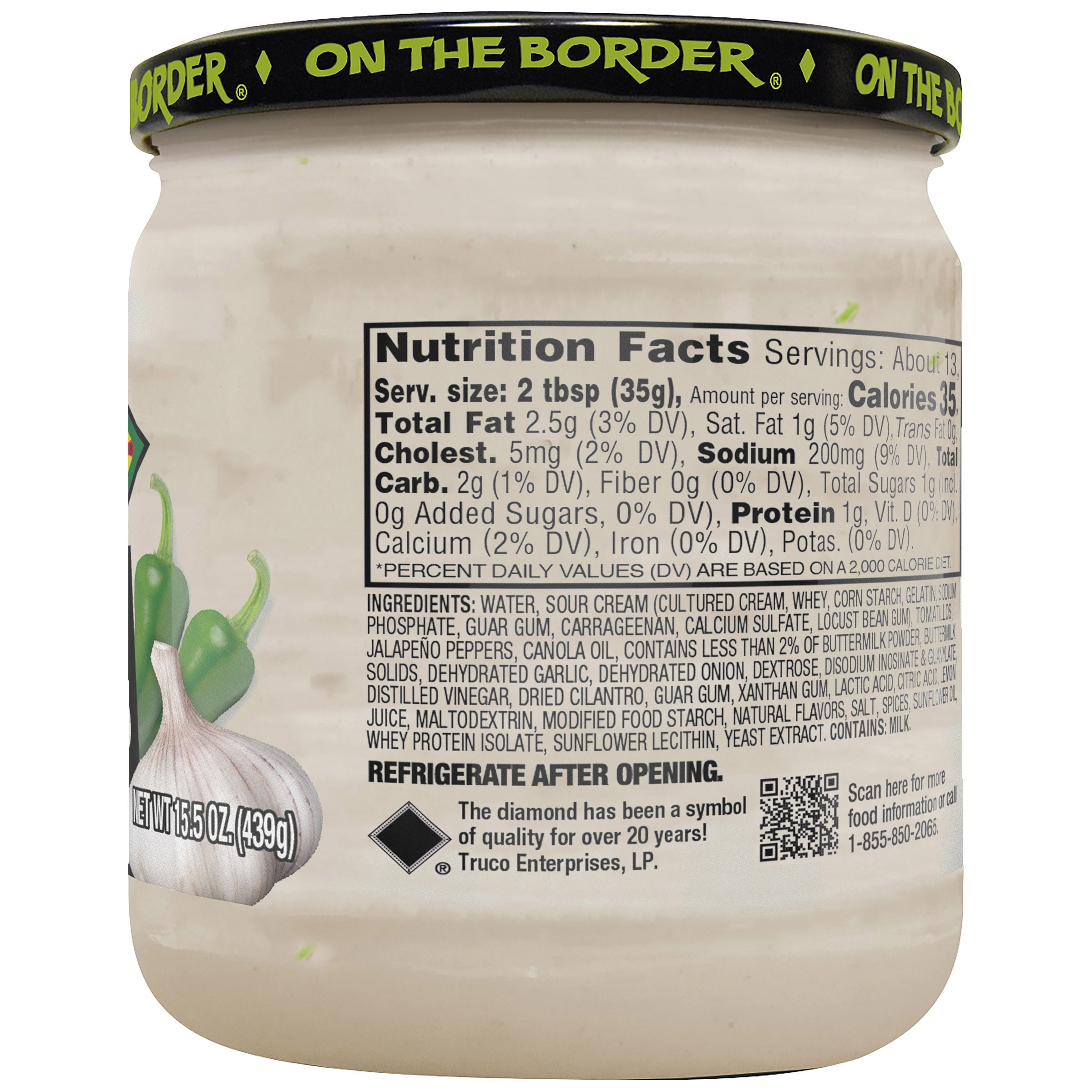 OTB Jalapeno Dip 15.5oz Jar