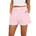 thumbnail image 1 of Timegard Womens Shorts Lightweight Elastic Waist Solid Color Loose Summer Casual Shorts with Pockets, 1 of 6