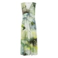 thumbnail image 5 of Hyknon Wedding Guest Dresses for Women Fashion Casual Loose Plus Size Swing Summer Dresses Casual Boho Floral Printed Sleeveless V-Neck Wrapped Chest Cocktail Dresses, 5 of 5