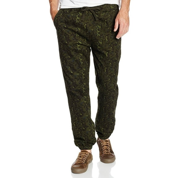 Crooks & Castles Mens The Digital Camo Casual Trouser Pants, Green, 38W x 30L