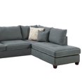 thumbnail image 3 of Dorris Fabric 3 Piece Sectional With Storage Ottoman, Gray, 3 of 3