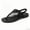 Black, variant on Women's Flat Thong Sandals Elastic Ankle Strap Bohemian Gladiator Sandals Metal Bead Decorated Strappy Open Toe Non-Slip Lightweight Summer Beach Shoes for Women Casual Daily Vacation
