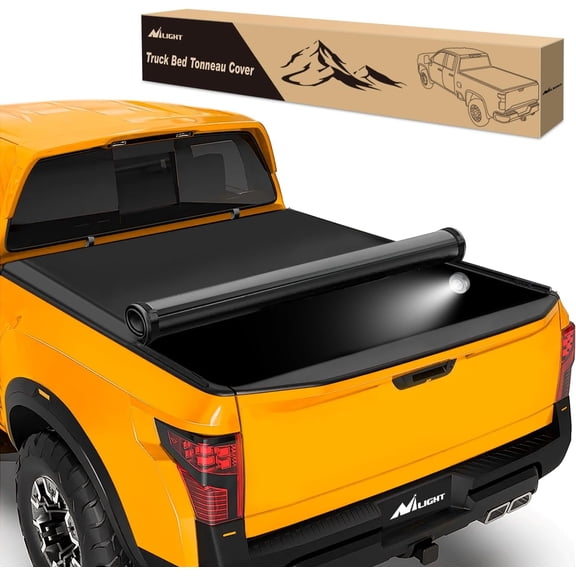 Nilight Soft Roll-Up Tonneau Cover Compatible with Titan 2017 2018 2019 2020 2021 2022 2023 2024 2025– 5.5ft Truck Bed Cover