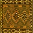 thumbnail image 1 of Ahgly Company Machine Washable Indoor Square Southwestern Yellow Country Area Rugs, 3' Square, 1 of 4