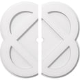 thumbnail image 2 of Ekena Millwork CMP18CE2-01000 18 in. OD x 1 in. ID Square Charlotte Architectural Grade PVC Contemporary Ceiling Medallion - 2 Piece, 2 of 4