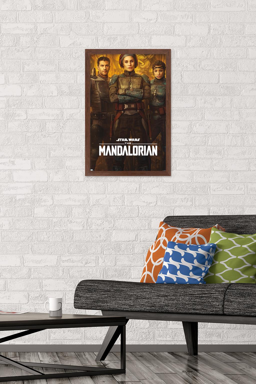 Star Wars: The Mandalorian Season 2 - Mandalorians Wall Poster, 14.725" x 22.375", Framed