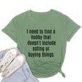 thumbnail image 2 of Babysbule Womens Tops, Women Casual Letters Print Shirt O-Neck Short Sleeve Tee Tops Tunic, 2 of 3