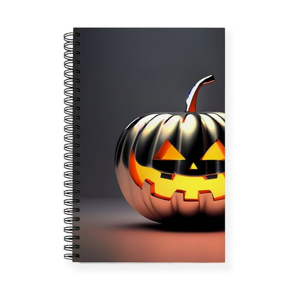 CafePress - Shiny Jack O' Lantern - Spiral Bound Journal Notebook, Personal Diary Dot Grid