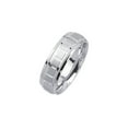 thumbnail image 2 of Bague Alliance pour Homme 7 mm en Or Blanc 14 K Faite à la Main, Ajustement Confortable, 2 of 2