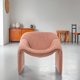 thumbnail image 5 of Ilios Innova | Sillón Cangrejo Terracota con Diseño Moderno y Futurista, Estructura Curva con Reposa Brazos, Tapizado en Tela Bouclé y Detalles Metálicos., 5 of 9