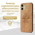 thumbnail image 2 of Case Yard Wooden Case Outside Soft TPU Silicone, Slim Fit Shockproof Wood Protective Phone Cover for Girls Boys Men and Women, Supports Wireless Charging Life is Perfect Design case for iPhone-12-Mini, 2 of 7