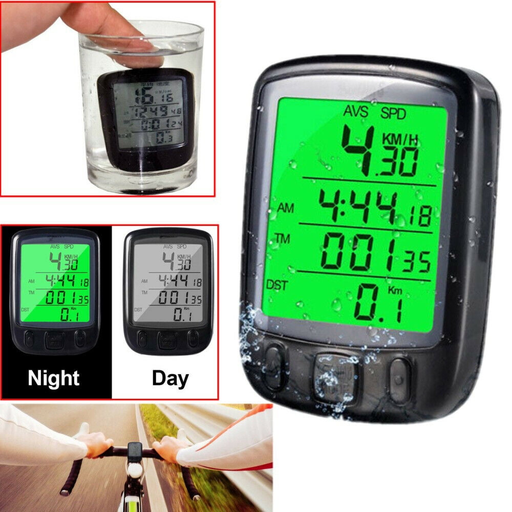Bicycle Wireless/Wired Computer Digital Backlight Speedometer Odometer 