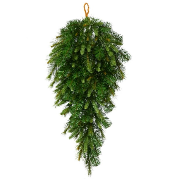 36" Cashmere Pine Artificial Christmas Teardrop Swag Unlit Walmart