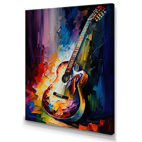 Designart Guitar On Stage I Canvas Wall Art