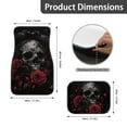 thumbnail image 5 of Pzuqiu Raven Skull Automotive Floor Mats with Car Steering Wheel Cover Driver Passenger and Rear Floor Mats for Additional Protection Easy to Install Universal Fit Interior 5-Piece Car Mats, 5 of 6