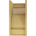 thumbnail image 4 of 11"W x 11"D x 22"H Wide Mayflower Rough Cedar Woodgrain TimberThane Corbel, Primed Tan, 4 of 6